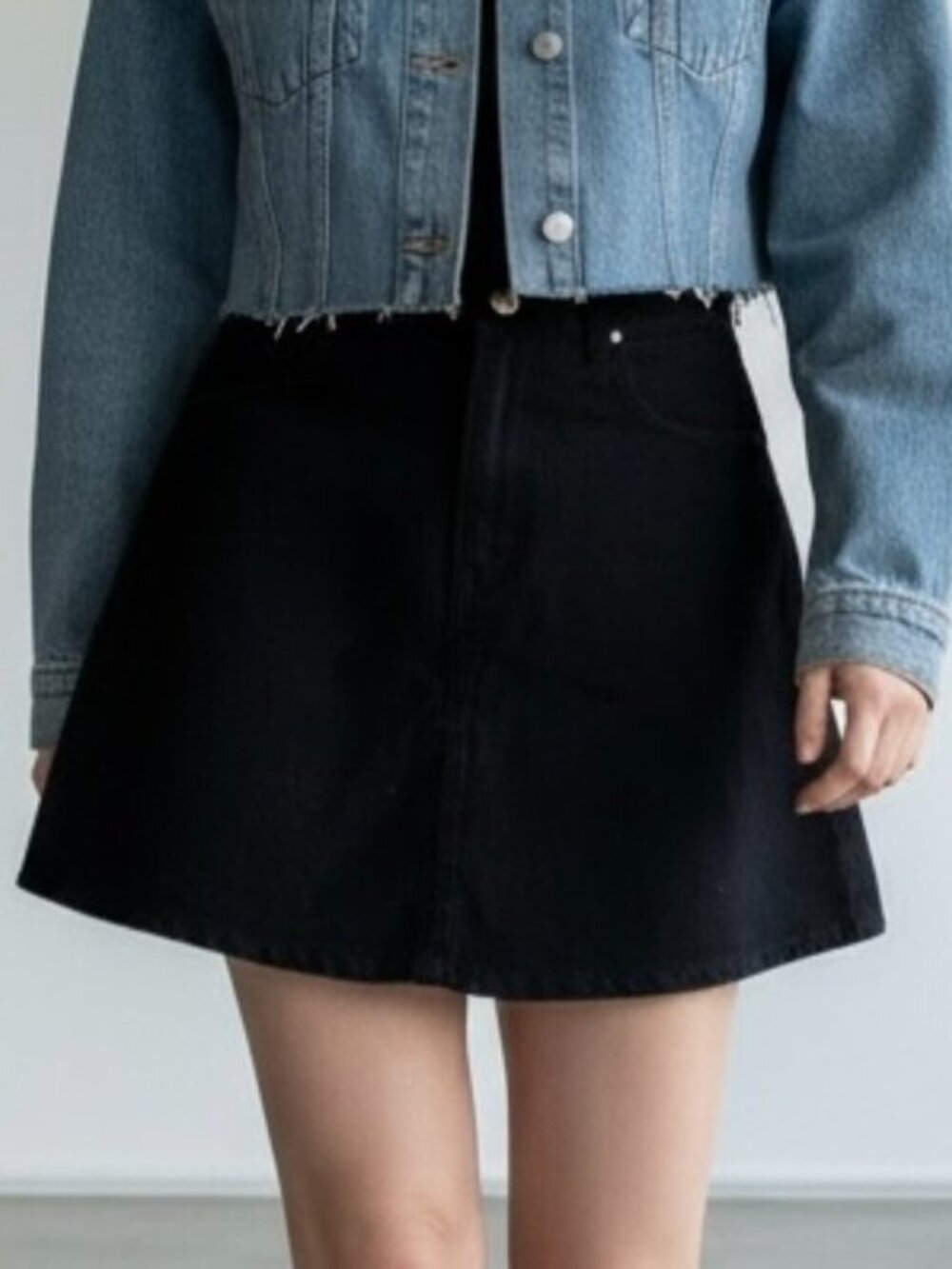 American Apparel Black Corduroy Mini Skirt Junior's‎ Sz Extra Small A-Line